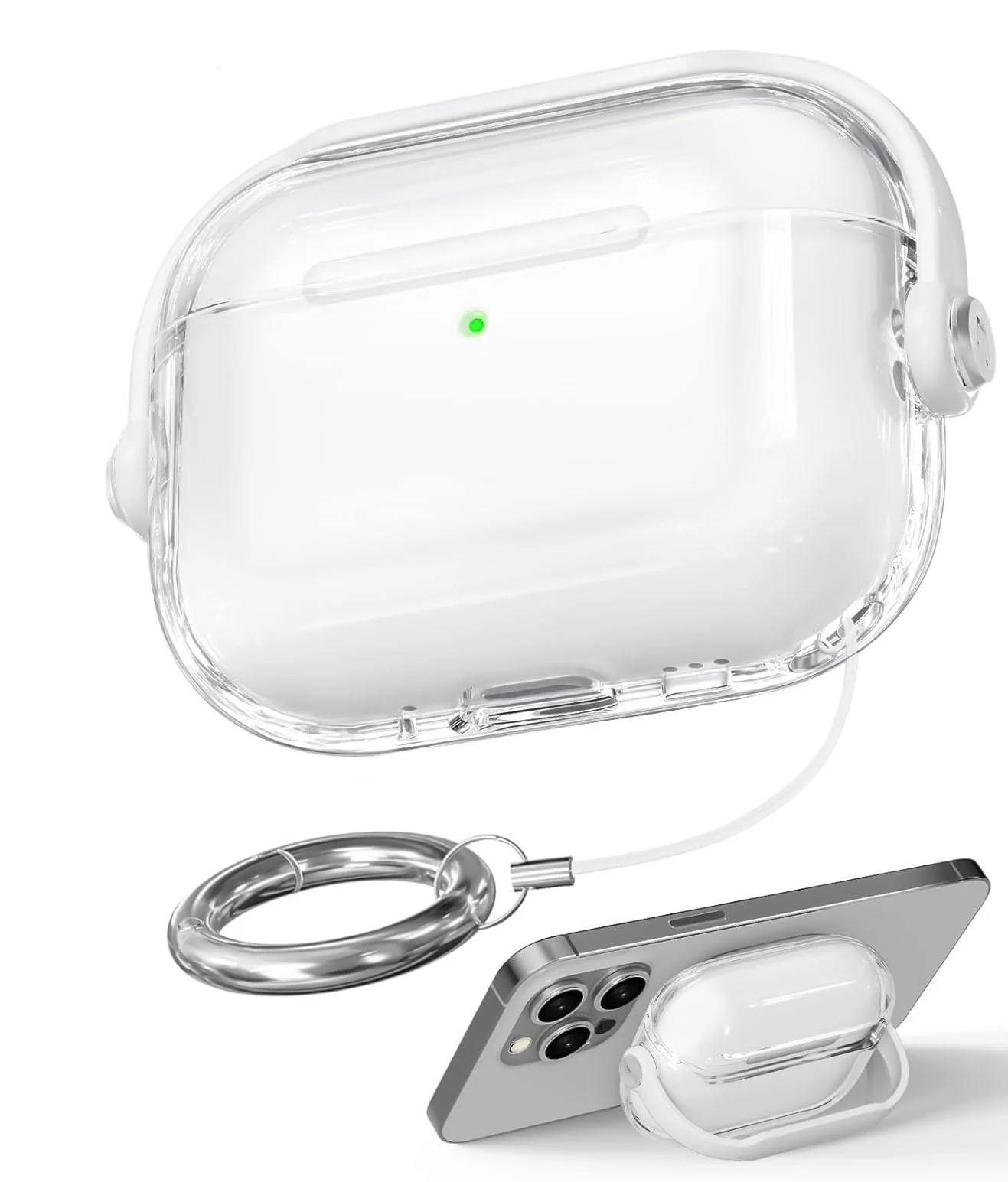 DL3 Mobilak Protective Case for AirPods 3 [With Closure Lid] [Front LED Visible] [With Wrist Strap] Skin Case Compatible with Airpod 3rd Generation 2021