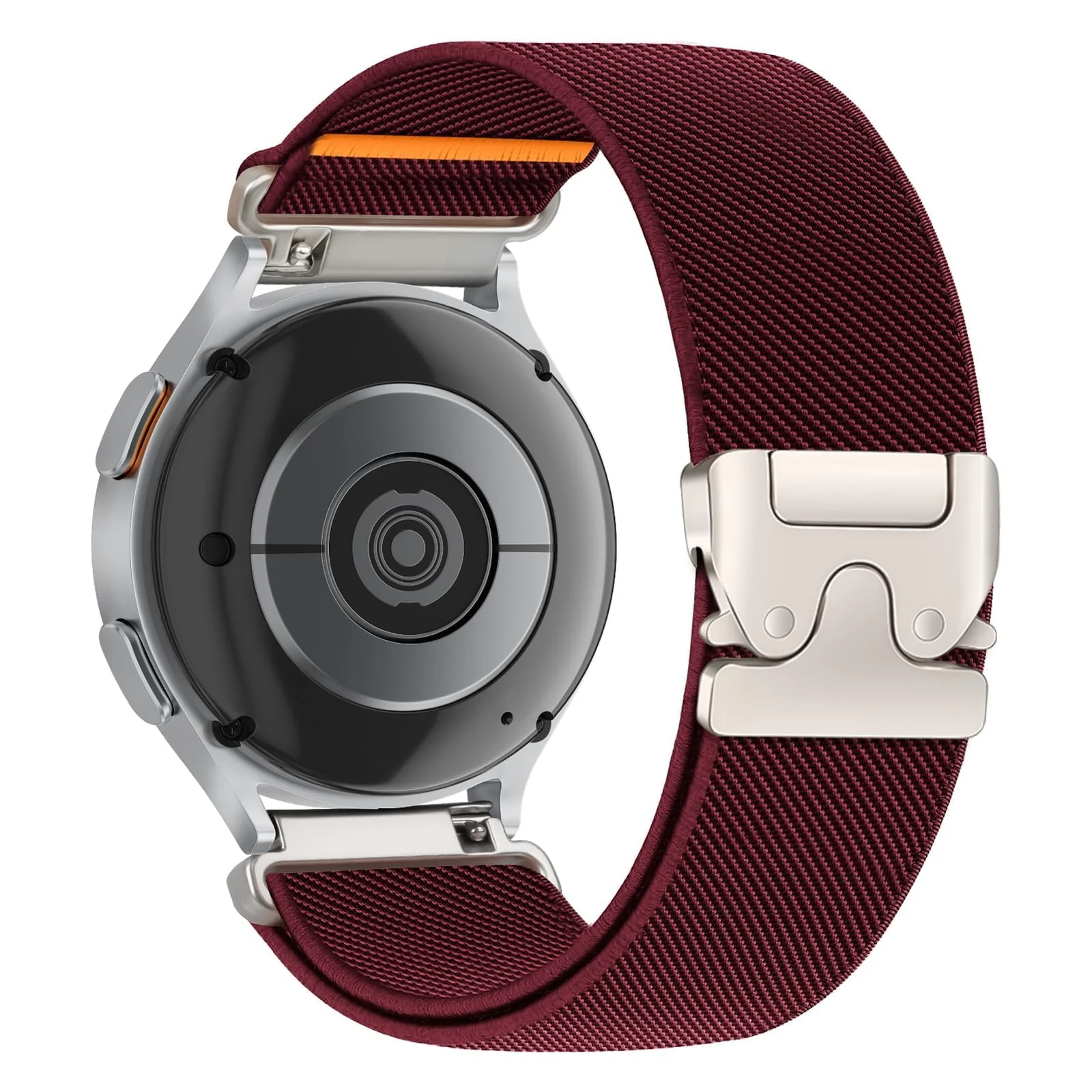 DL3 MOBILAK 22 mm Elastic Nylon Watch Strap with Parachute Buckle, Wine Red