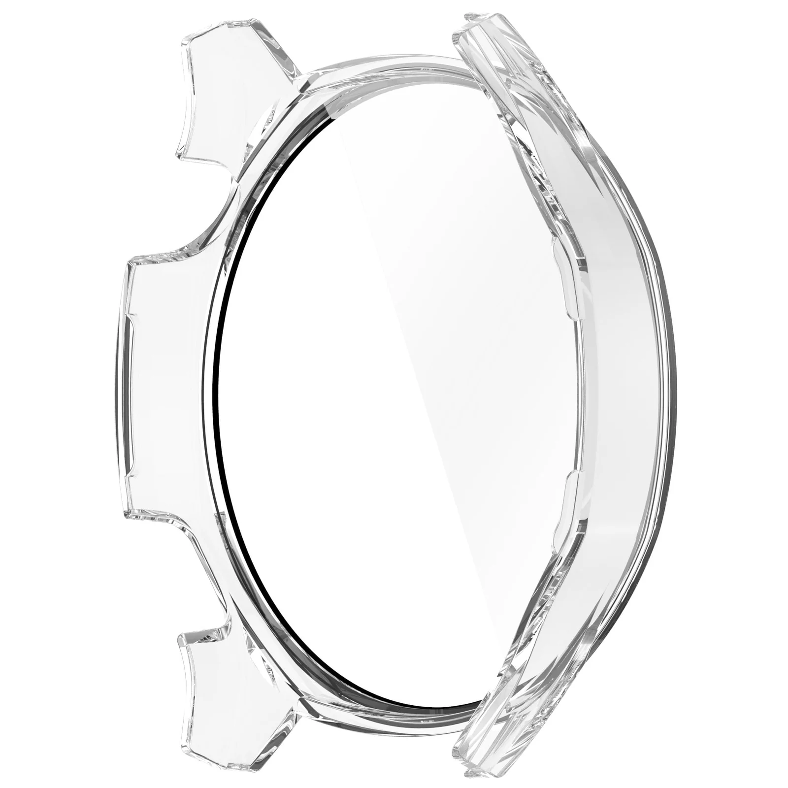 DL3 MOBILAK Full-Coverage Watch Case with Tempered Glass for Huawei Watch GT 4 46 mm, Clear