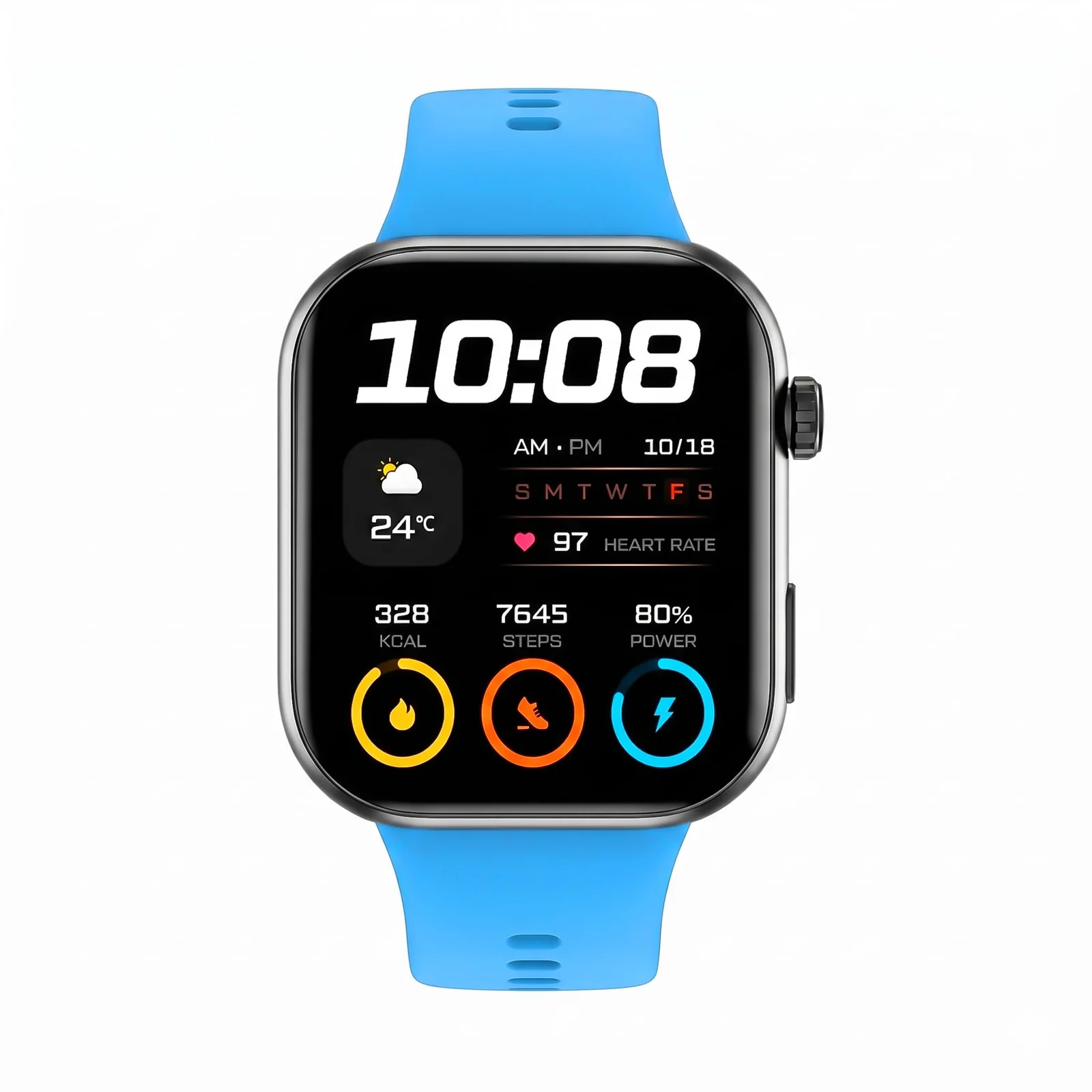 DL3 Mobilak Silicone Bracelet for HONOR Choice Watch 2i Strap, Soft Silicone Sport Replacement Strap for Women/Men, Adjustable Waterproof Sports Band for HONOR Choice Watch 2i - Sky Blue