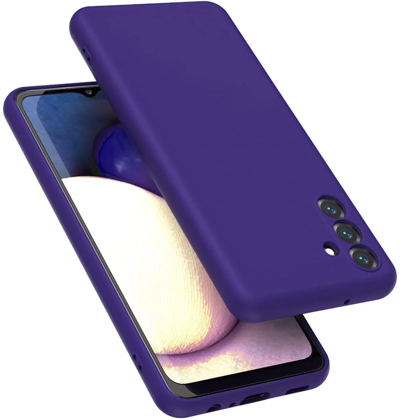 DL3 Mobilak Silicone Protective Case for Samsung Galaxy A04s / A13 4G / A13 5G, Shock-absorbing protection, Scratch-resistant surface, Soft microfiber lining - Purple