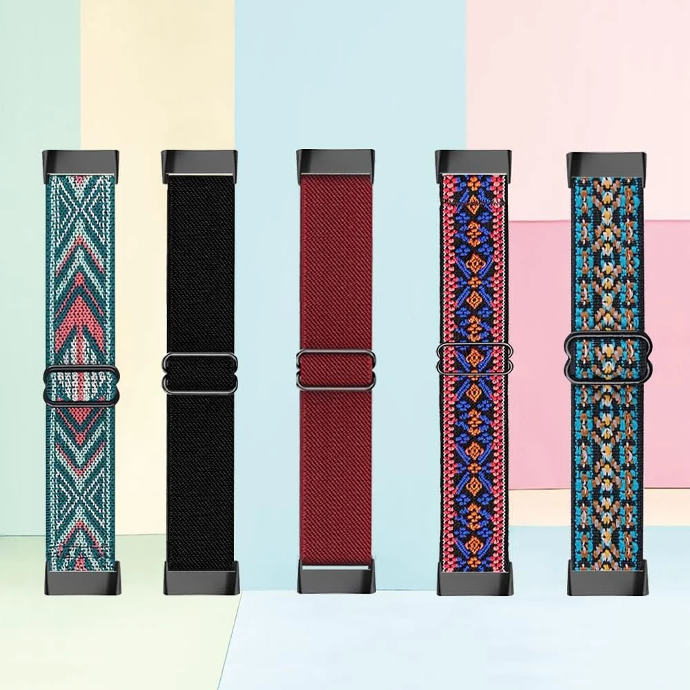 DL3 Mobilak Elastic Straps Compatible with Xiaomi Redmi Watch 3 (Not for Redmi Watch 3 Lite/Active) Men Women, Adjustable Stretchy Bracelets Sport Nylon Replacement Bracelet - Bohemia Blue