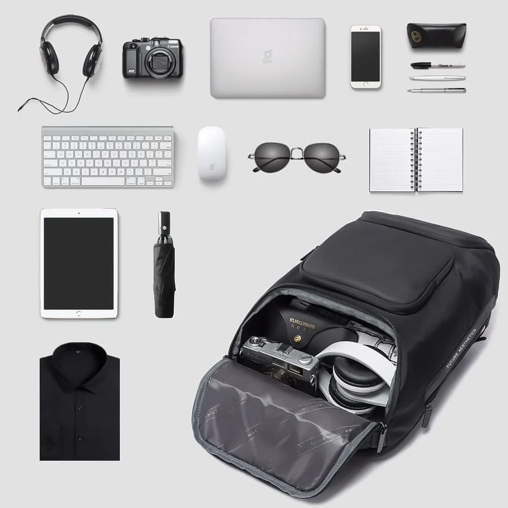 Mobigon Business Travelling Laptop Backpack, 17 Inch Laptop Bag Rucksack with USB Charging Port, Water-Resistant Bag Daypack for Work College Computer Men Women Backpack For MacBooks - Black