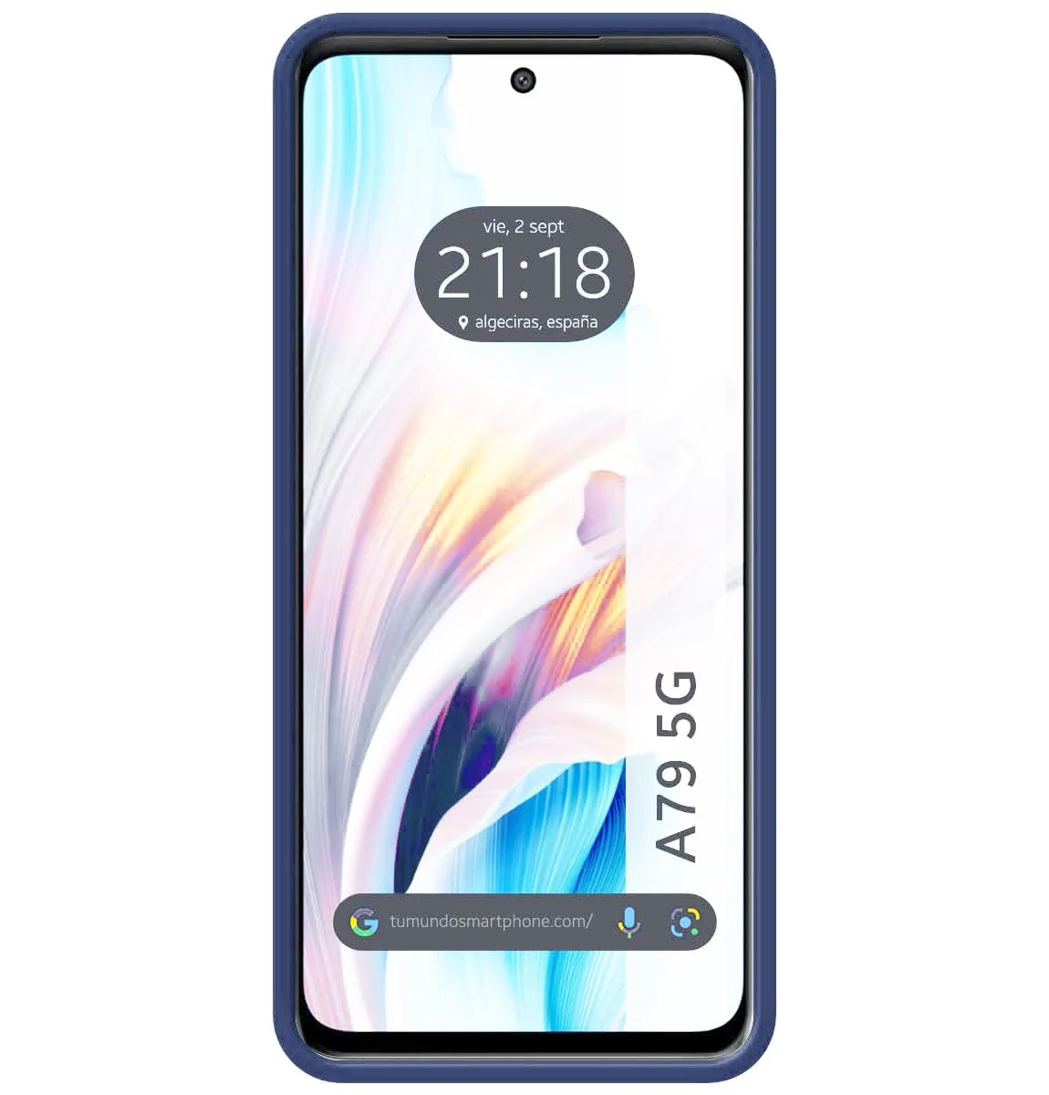 DL3 Mobilak Liquid Silicone Protective Case for OPPO A79 5G with Microfiber Lining and Shockproof Design - Royal Blue