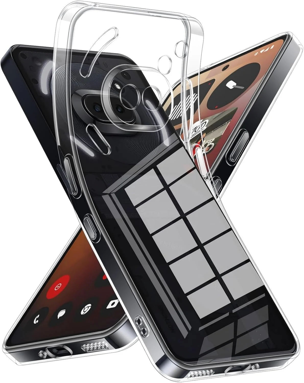 DL3 Mobilak Case Compatible with Nothing Phone 2A/2A Plus, Case Crystal Soft TPU Gel Case Flexible Silicone Anti-Scratch Camera Protection TPU Cover - Clear
