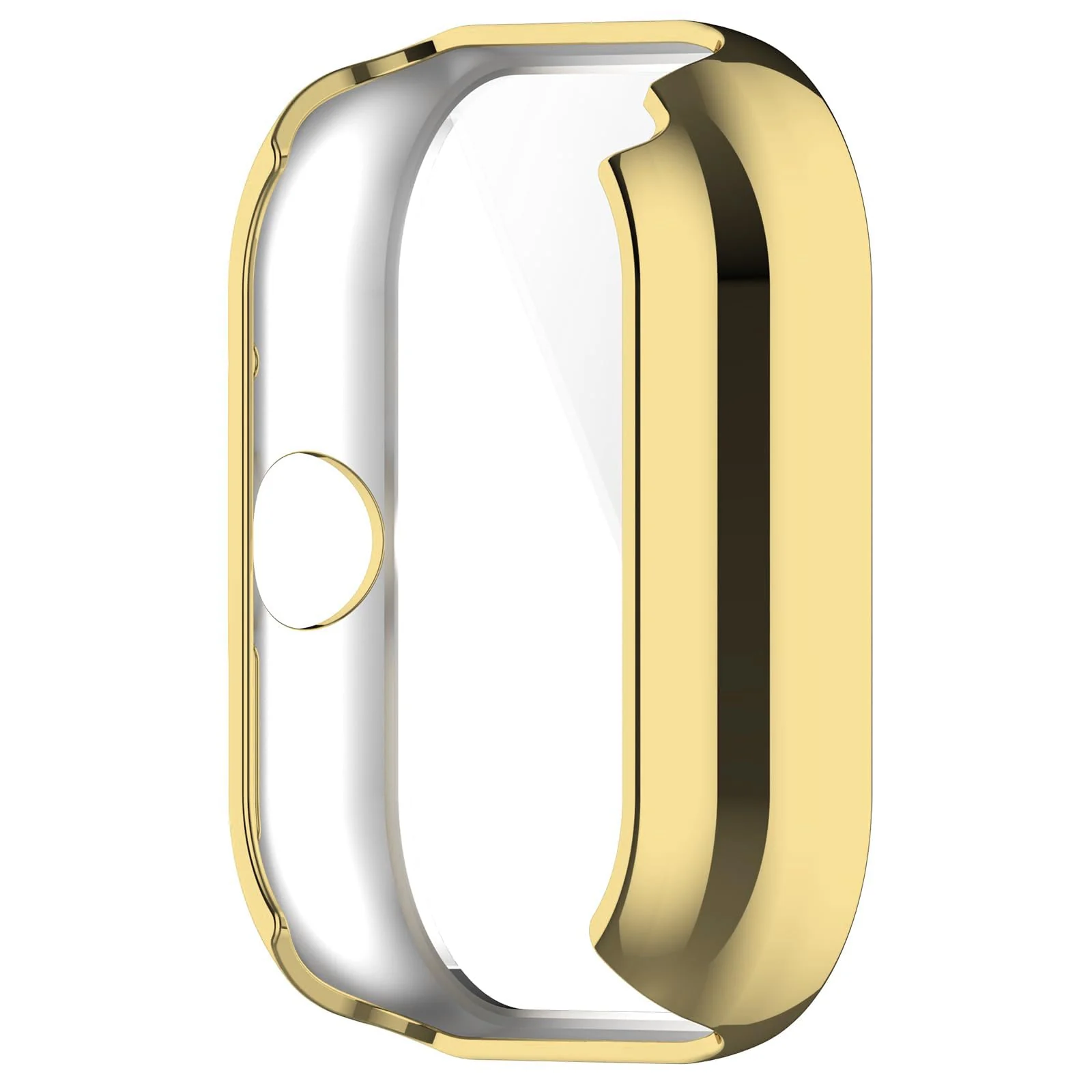 DL3 Mobilak Case Compatible with Xiaomi Redmi Watch 4 Case All-Around with Built-in Screen Protector Watch Soft TPU Shockproof Cover Slim Guard Thin Bumper Shell Protector - Gold