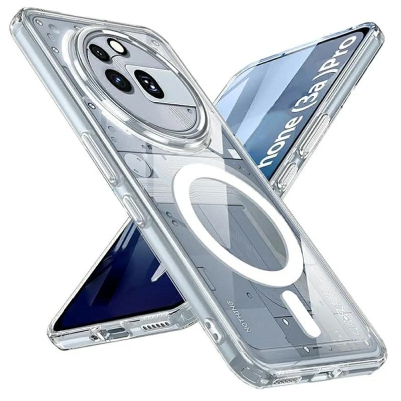 DL3 Mobilak for Nothing Phone 3A Pro Case [Compatible with MagSafe] [Strong Magnet] [Non-Yellowing] Magnetic Slim Thin Bumper Phone Cover, Lightweight, and Durable - Clear
