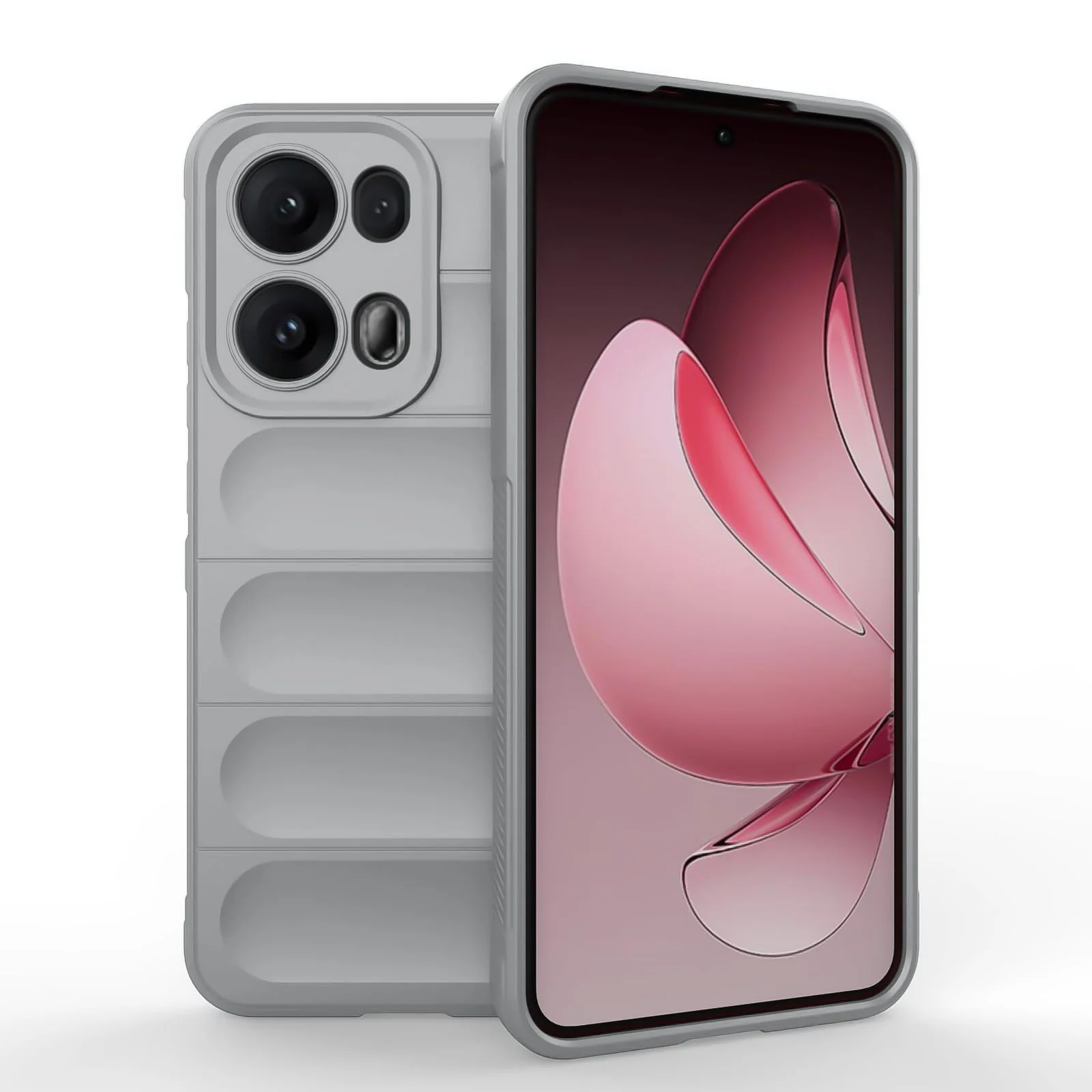DL3 Mobilak Flexible Silicone and TPU Protective Case with Camera Protection for OPPO Reno 13 Pro 5G - Gray