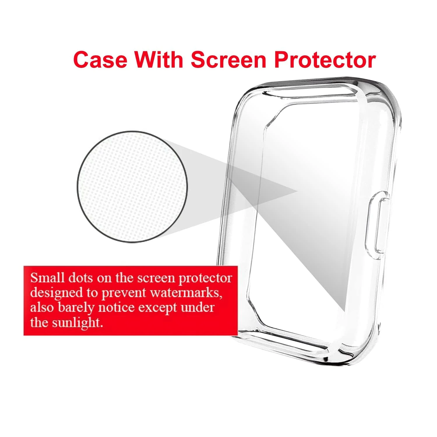 DL3 Mobilak Case Compatible with Huawei Watch Fit 2 Protective Case, Flexible TPU Full Protection Screen Protector Cover Scratch-Resistant Screen Protector Case For Huawei Fit 2 - Clear