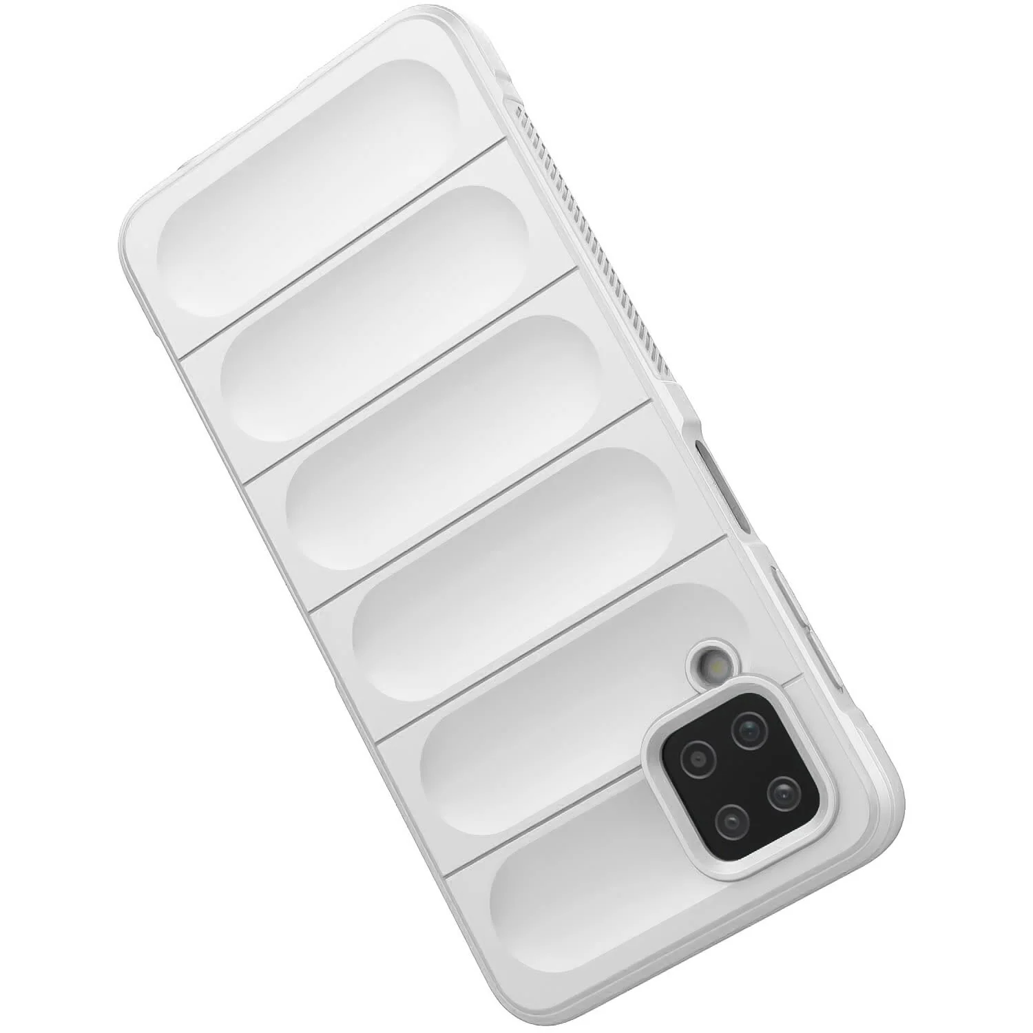 DL3 Mobilak Flexible Silicone and TPU Protective Case with Camera Protection for Samsung Galaxy A12 / M12 - White