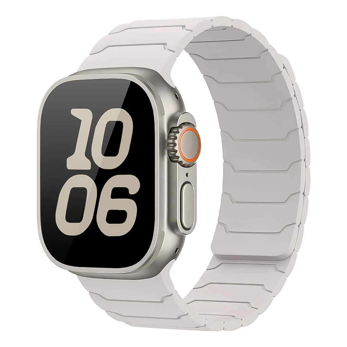 DL3 Mobilak Silicone Straps Compatible with Apple Watch Ultra Strap 49mm 46mm 45mm 44mm 42mm, Loop Band with Strong Magnetic Closure Designed for iWatch Ultra Ultra 2 Series 11 10 9 8 7 6 5 4 3 2 1 SE - Off-White