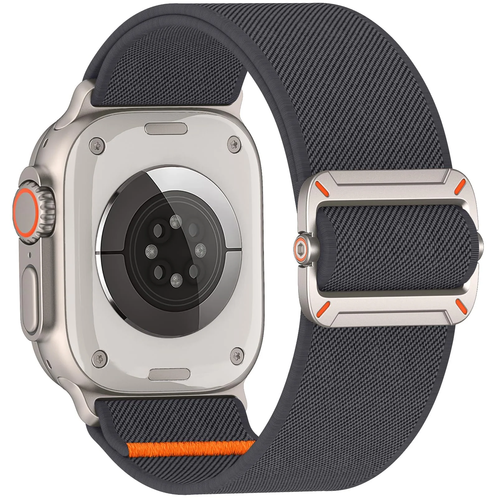 DL3 Mobilak Strap Compatible with Apple Watch Ultra/Ultra 2 Strap 49mm 46mm 45mm 44mm 42mm, Nylon Sport Band for iWatch Ultra SE Series 10 9 8 7 6 5 4 3 2 1, Men - Dark Gray