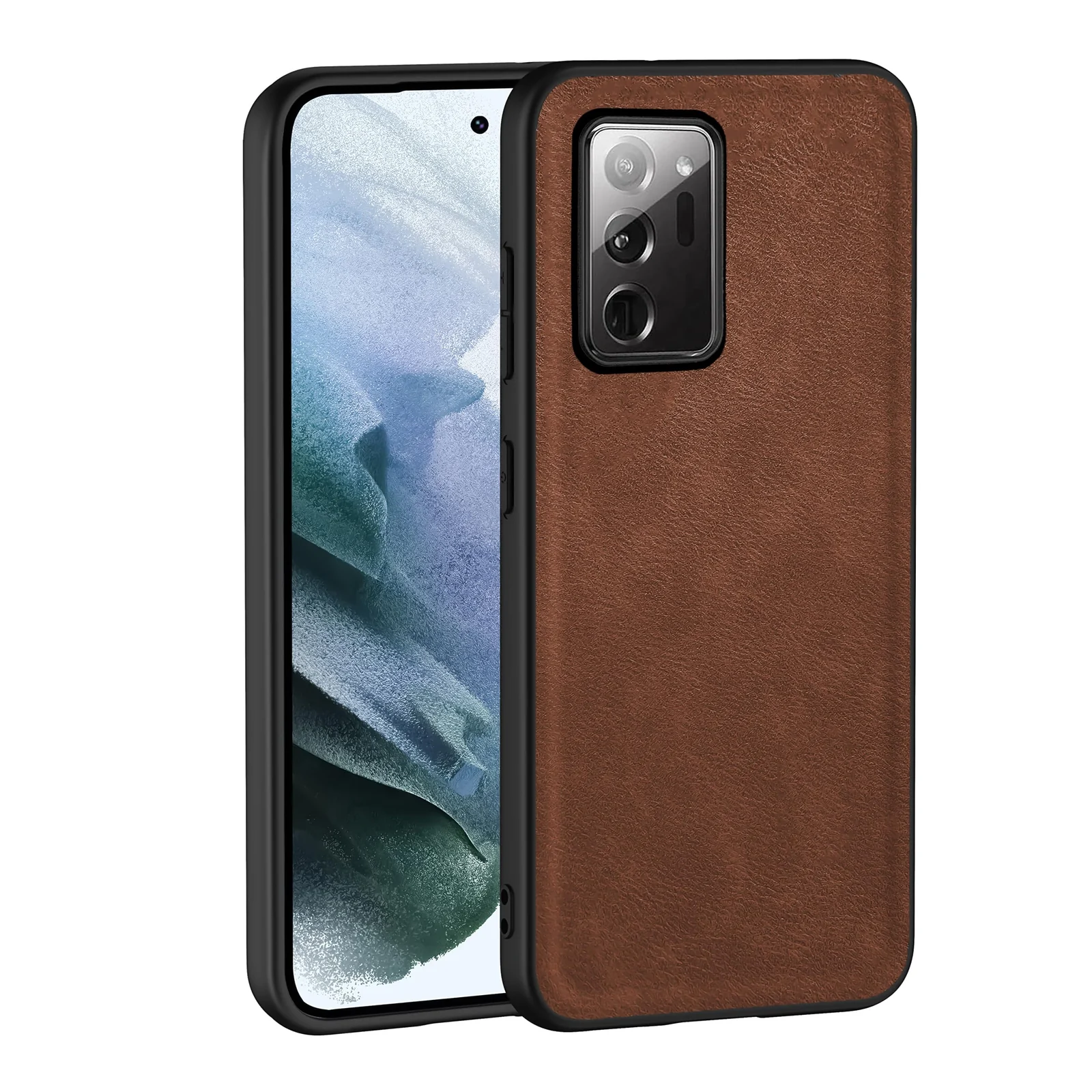 Dl3 Mobilak Case for Samsung Galaxy Note 20 Leather Case,Anti-Drop, Anti-Shock, Non-Slip Texture,Simple Cell Phong Cover (Blue)