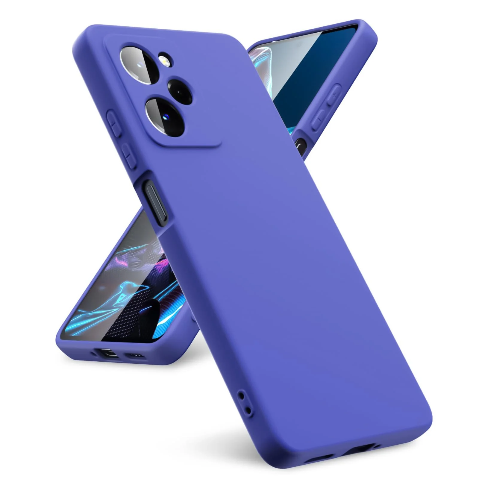 DL3 Mobilak POCO X5 Pro 5G Case, Soft Flexible Silicone Gel Rubber Bumper Cover, Full Body Shockproof Protective Phone Case - Light Blue