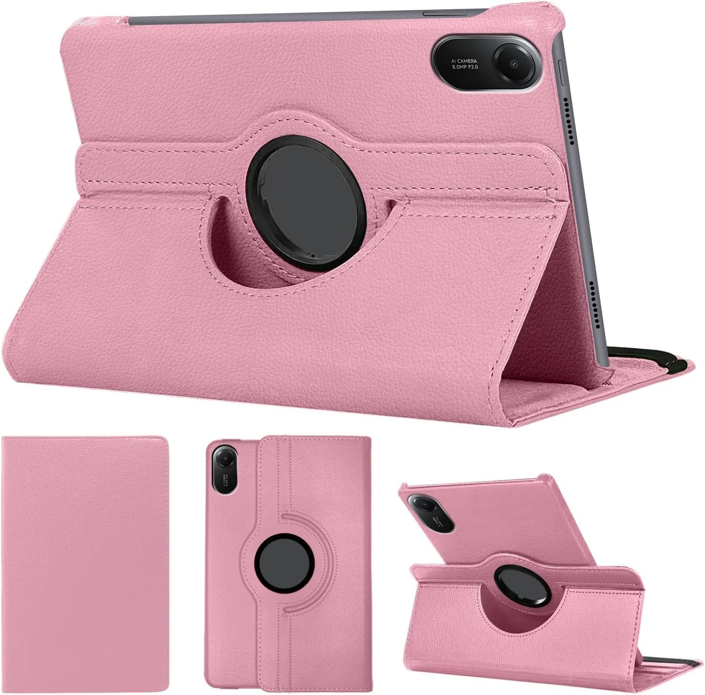 DL3 Mobilak Protective Cover for Xiaomi Redmi Pad 2 2025 11 inch, 360° Rotatable Smart Stand, Leather Folio Flip Cover with Multi-Angle Viewing, Auto Wake Sleep