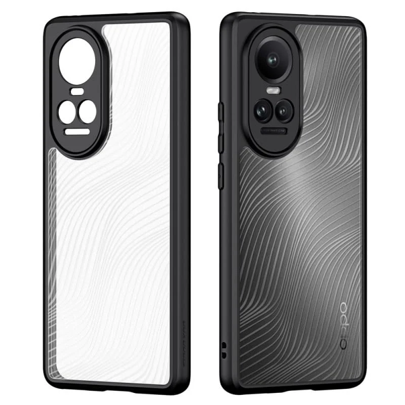 DL3 Mobilak Compatible with OPPO Reno 10 5G / Reno 10 Pro 5G Case Waterproof, Full-Body Heavy Duty Shockproof Phone Case, Translucent Matte Cover, Built-in Camera Lens Protective - Black