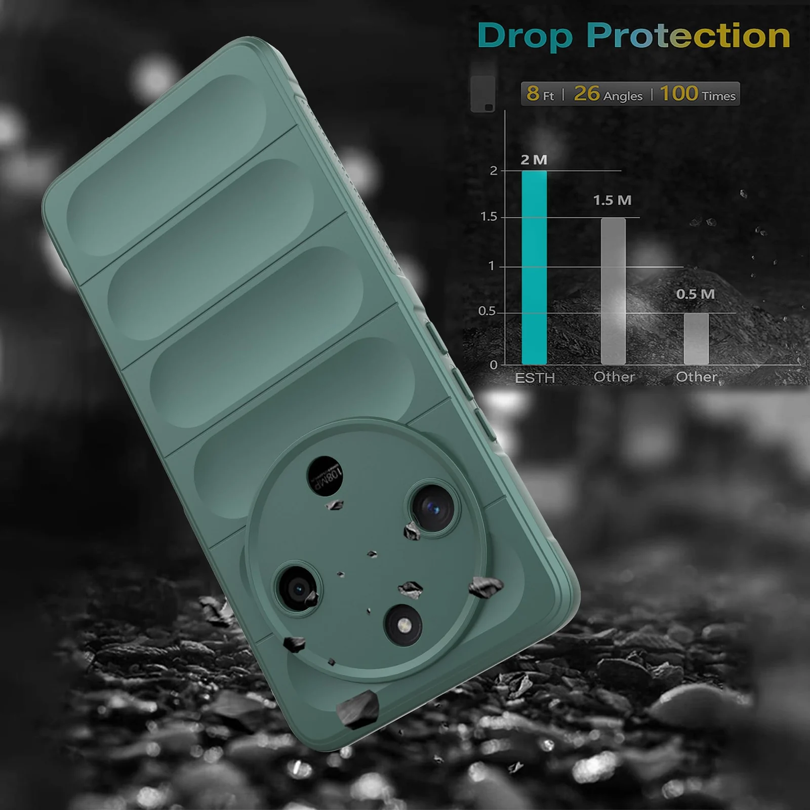 DL3 Mobilak Soft Silicone Protective Case for Honor X9b / Honor Magic 6 Lite 5G / Honor X50 with Camera Protection and Shockproof Design - Green