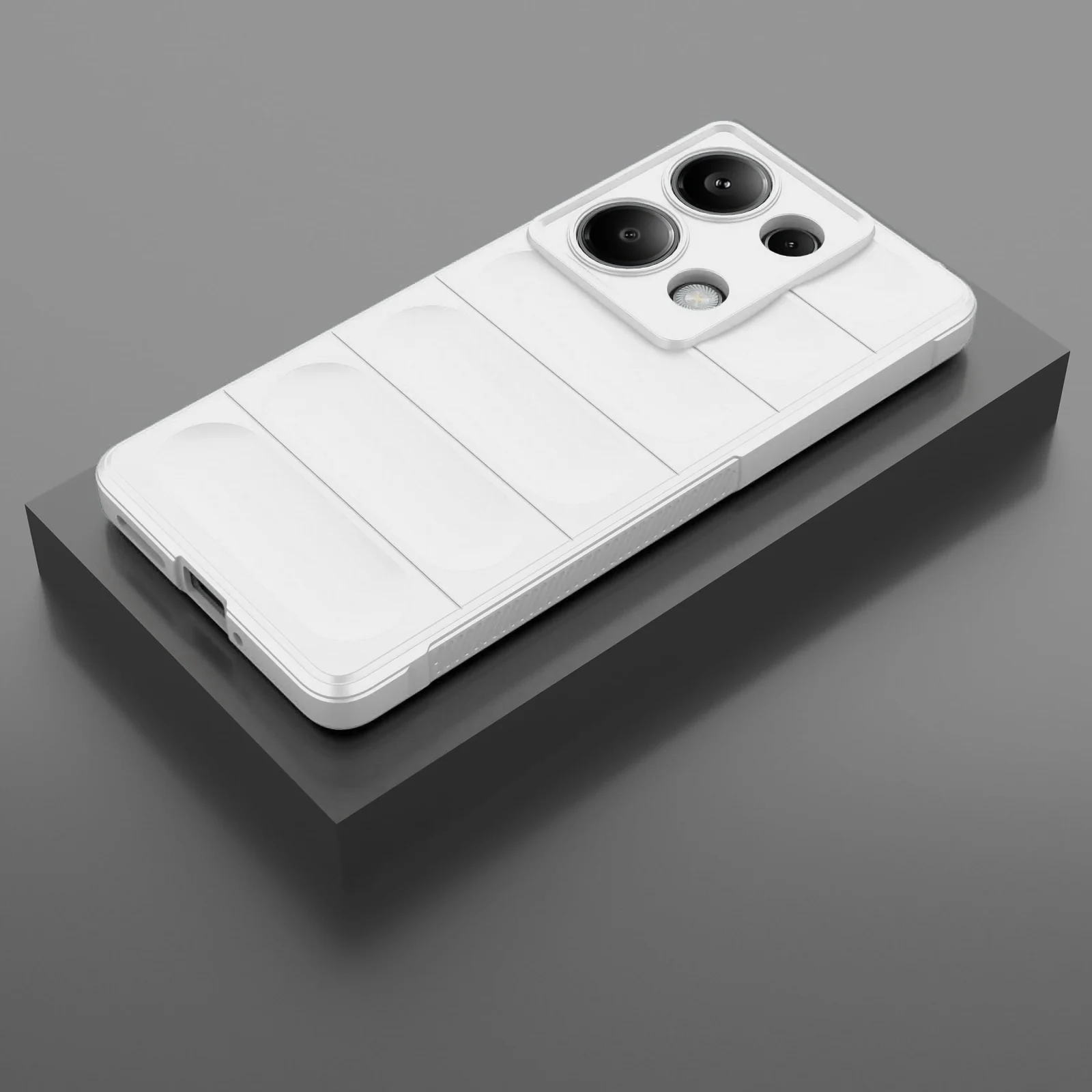 DL3 Mobilak Soft Silicone Protective Case for Xiaomi Redmi Note 13 Pro 4G / Poco M6 Pro 4G with Camera Protection and Shockproof Design - White