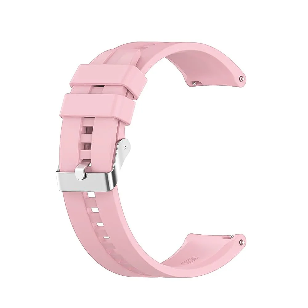 DL3 Mobilak Silicone Band 20MM For Samsung Gear Sport/Watch 6/5/4 40mm 44mm/Watch 6 Classic 43mm 47mm/ 5 Pro 45mm/S2 classic/Active 2 40mm 44mm/Amazfit GTS/2/2e/GTS3/3 Pro/GTS4/2 Mini/3 Mini/4Mini - A.Pink