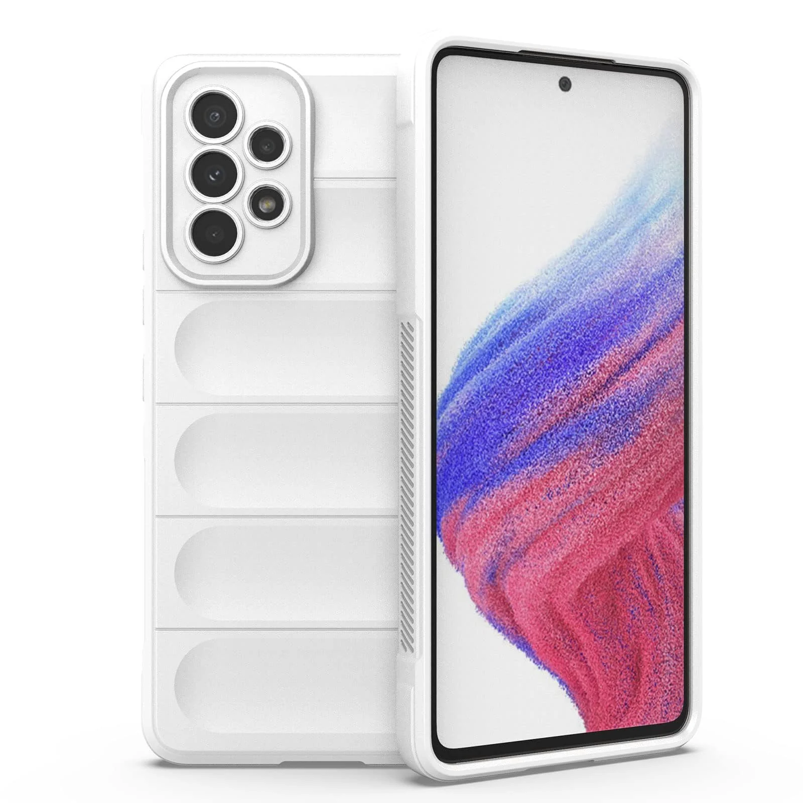 DL3 Mobilak Flexible Silicone and TPU Protective Case with Camera Protection for Samsung Galaxy A33 5G - White