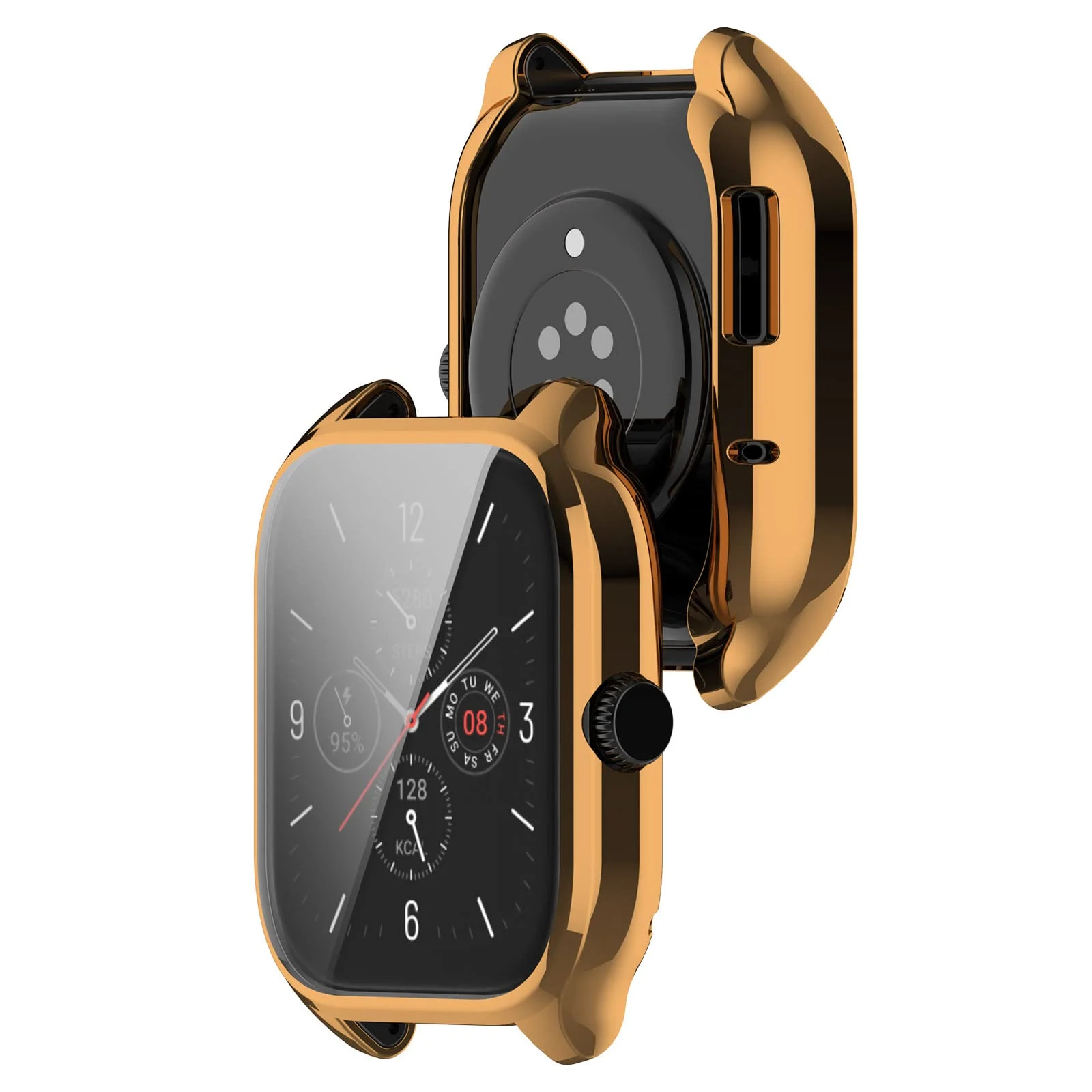 DL3 Mobilak Case Compatible with Amazfit GTS 4 (Not for GTS4 Mini) Case Watch Soft TPU Shockproof Cover Slim Guard Thin Bumper Shell Protector For Amazfit GTS4 - Rose Gold