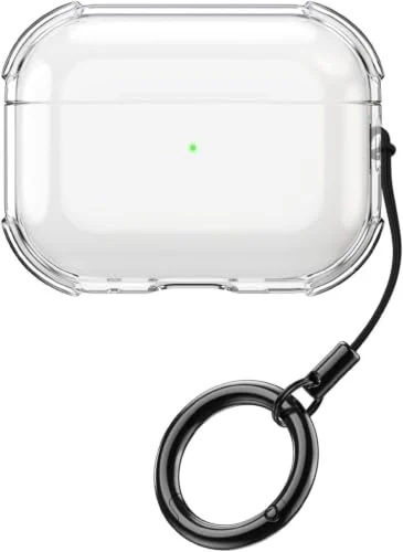 Dl3 Mobilak AirPods Pro 2/1 (2019/2022/2023), TPU Material, Case Cover for Apple Airpods Pro 1/2 Generation, Full-Body Protection, Lightweight, Anti-Scratch, Shockproof, Dustproof, Anti-Lost، Clear