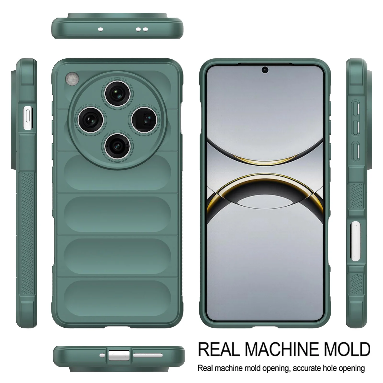 DL3 Mobilak Flexible Silicone and TPU Protective Case with Camera Protection for OPPO Find X8 Pro - Green