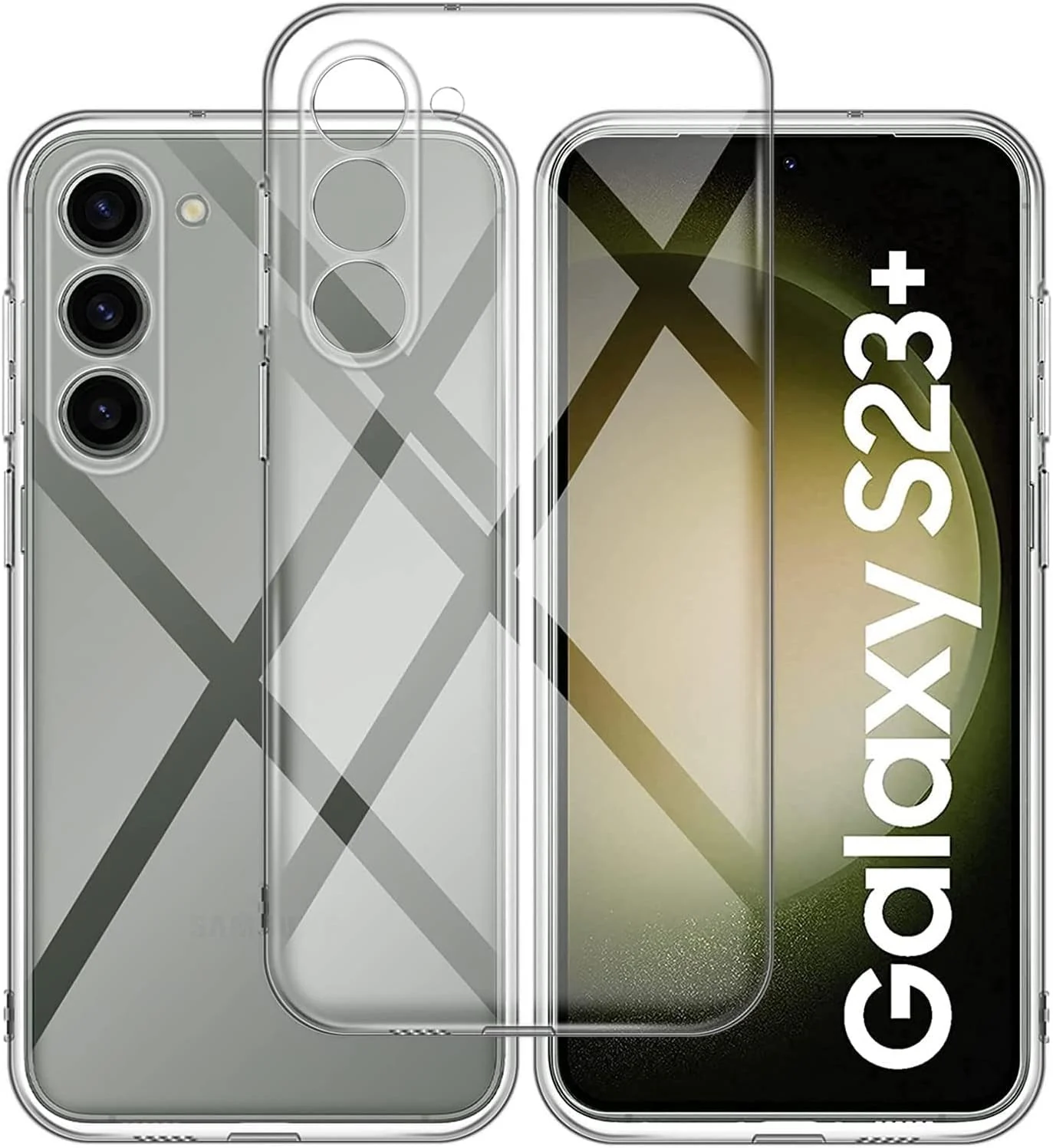 DL3 Mobilak Clear TPU Case for Samsung Galaxy S23 + Plus, Camera protection, Shock-absorbing protection, Scratch-resistant surface - Clear
