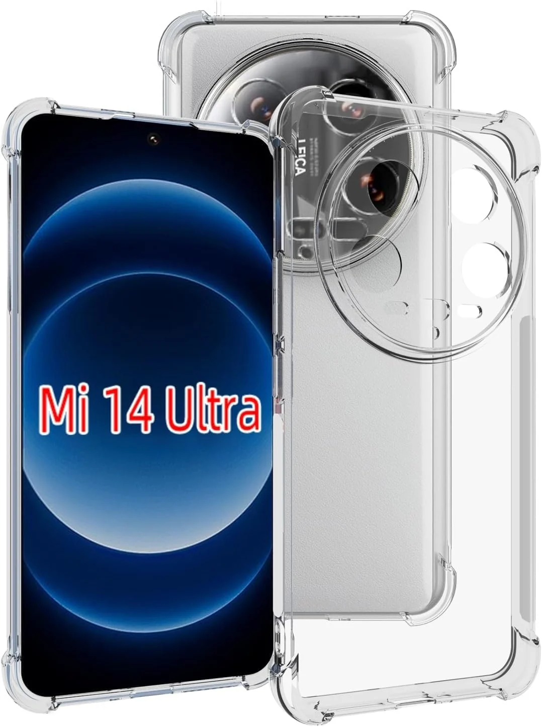 DL3 Mobilak Clear TPU Protective Case for Xiaomi Mi 14 Ultra with Camera Protection and Shockproof Design - Clear