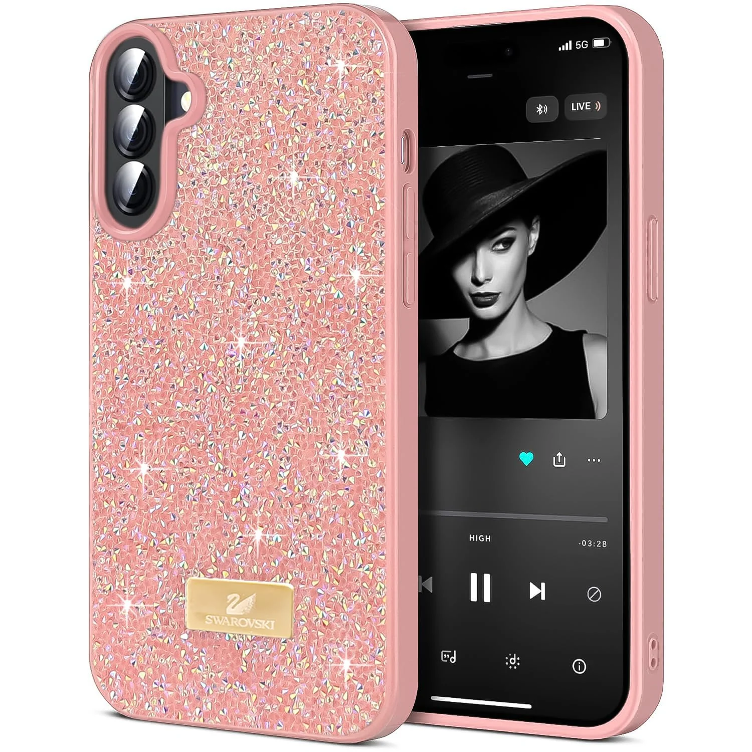 Samsung Galaxy S25 / S24 — DL3 Mobilak Glitter Protective Case for Samsung Galaxy S25 / S24, Supports wireless charging, Shock-absorbing protection, Scratch-resistant surface