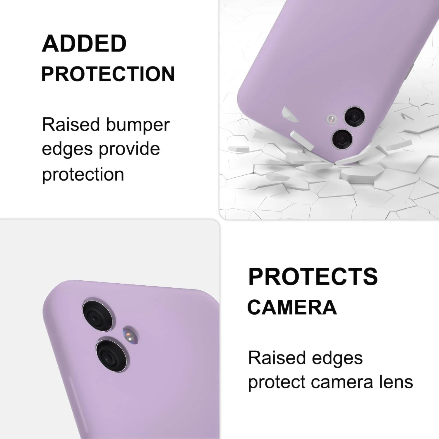 DL3 Mobilak Silicone Protective Case for Samsung Galaxy A04e, Shock-absorbing protection, Scratch-resistant surface, Soft microfiber lining - Lavender