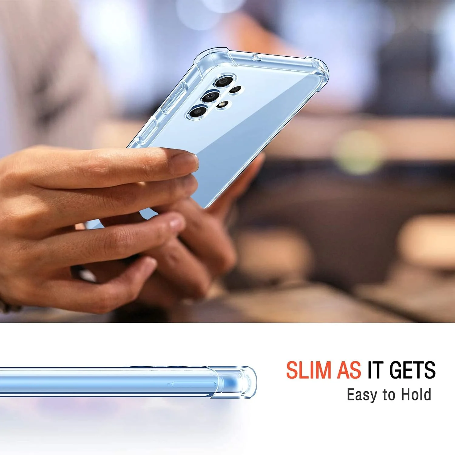 DL3 MOBILAK Clear Soft TPU Phone Case for Samsung Galaxy A13 5G and A04s - Clear