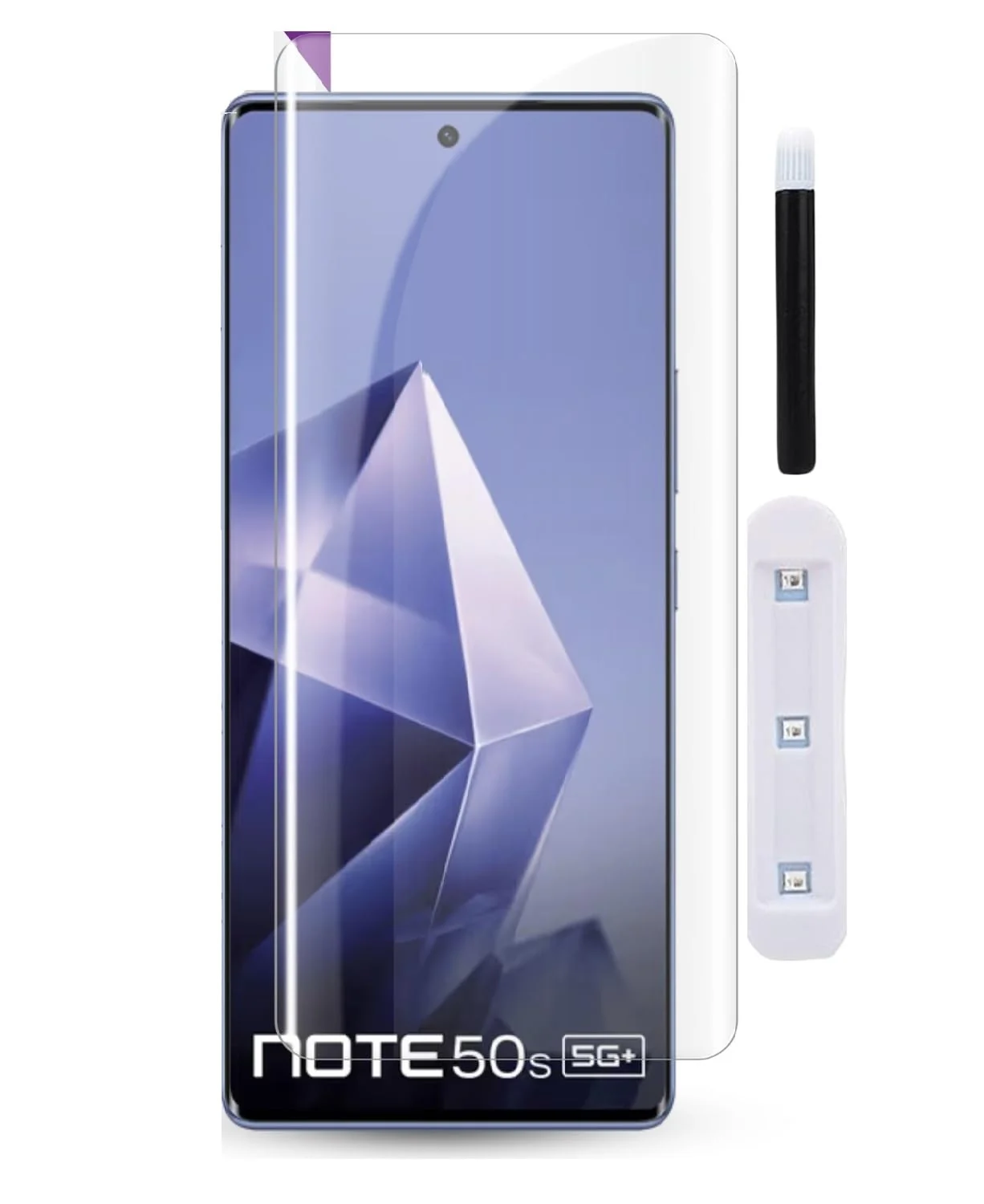 DL3 Mobilak Screen Protector Infinix Note 50S 5G [Liquid UV Tempered Glass] Full Screen [Sensitive Touch][Fingerprint Sensor Compatible] HD - Clear