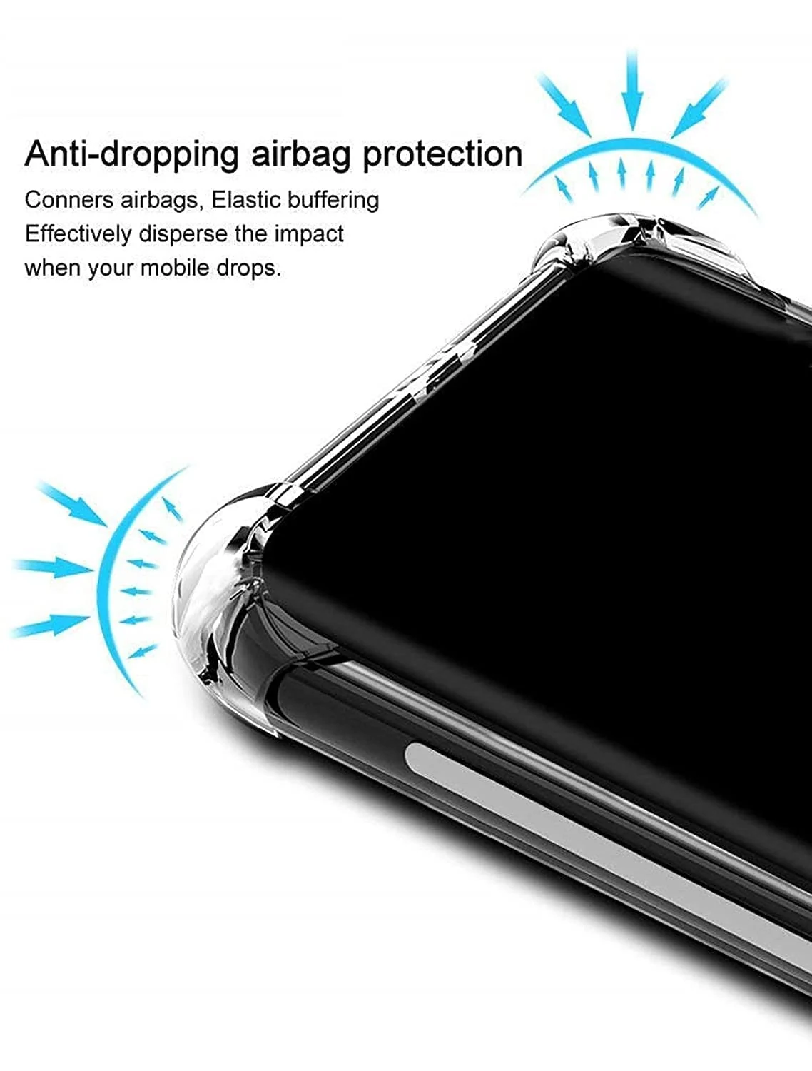 DL3 Mobilak Clear TPU Case for vivo Y75 5G / vivo Y55 5G / vivo T1 5G, Camera protection, Shock-absorbing protection, Non-slip grip - Clear