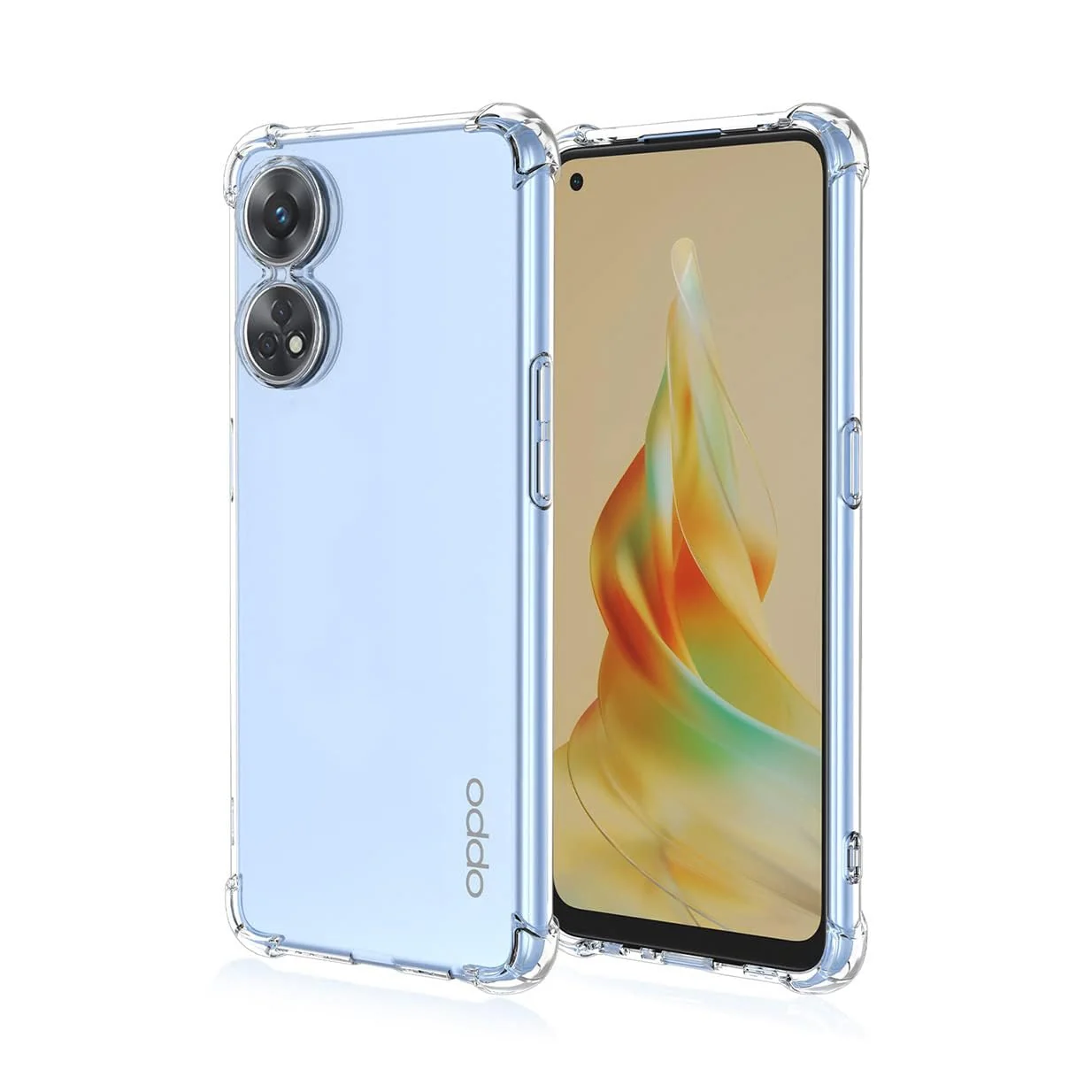 DL3 Mobilak Clear TPU Protective Case for OPPO Reno 8T 4G with Camera Protection and Shockproof Design - Clear