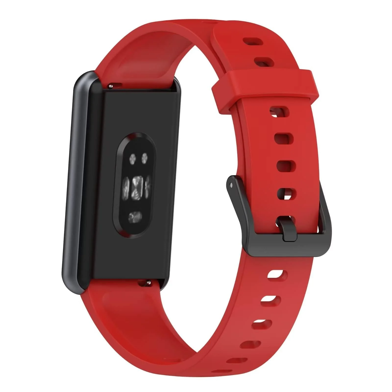 DL3 Mobilak Silicone Strap for realme Band 2, [Breathable] Soft Silicone Replacement Strap for Men and Women, Pin Buckle Design, for realme Band2 - Red