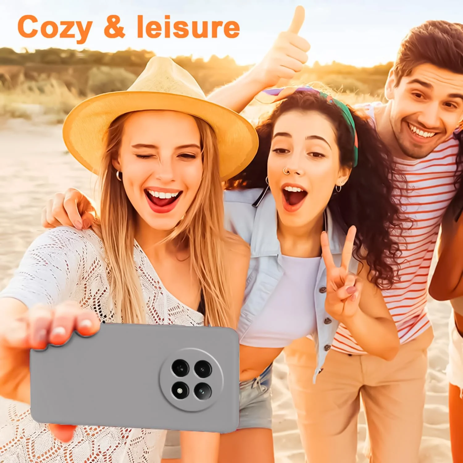 DL3 Mobilak realme 13 5G/realme 12 5G/realme 12X 5G Case, Soft Flexible Liquid Silicone Gel Rubber Bumper Cover, Full Body Shockproof Protective Phone Case - Gray