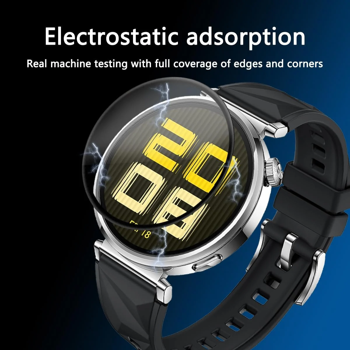 DL3 Mobilak Screen Protector For Huawei Watch GT 5 41mm, 3D Curved Soft Edge Protective Film [Anti-Scratch] [Bubble Free] [Ultra Shatterproof] [High Sensitive] (Not Glass) For Huawei Watch GT5 41mm - Black