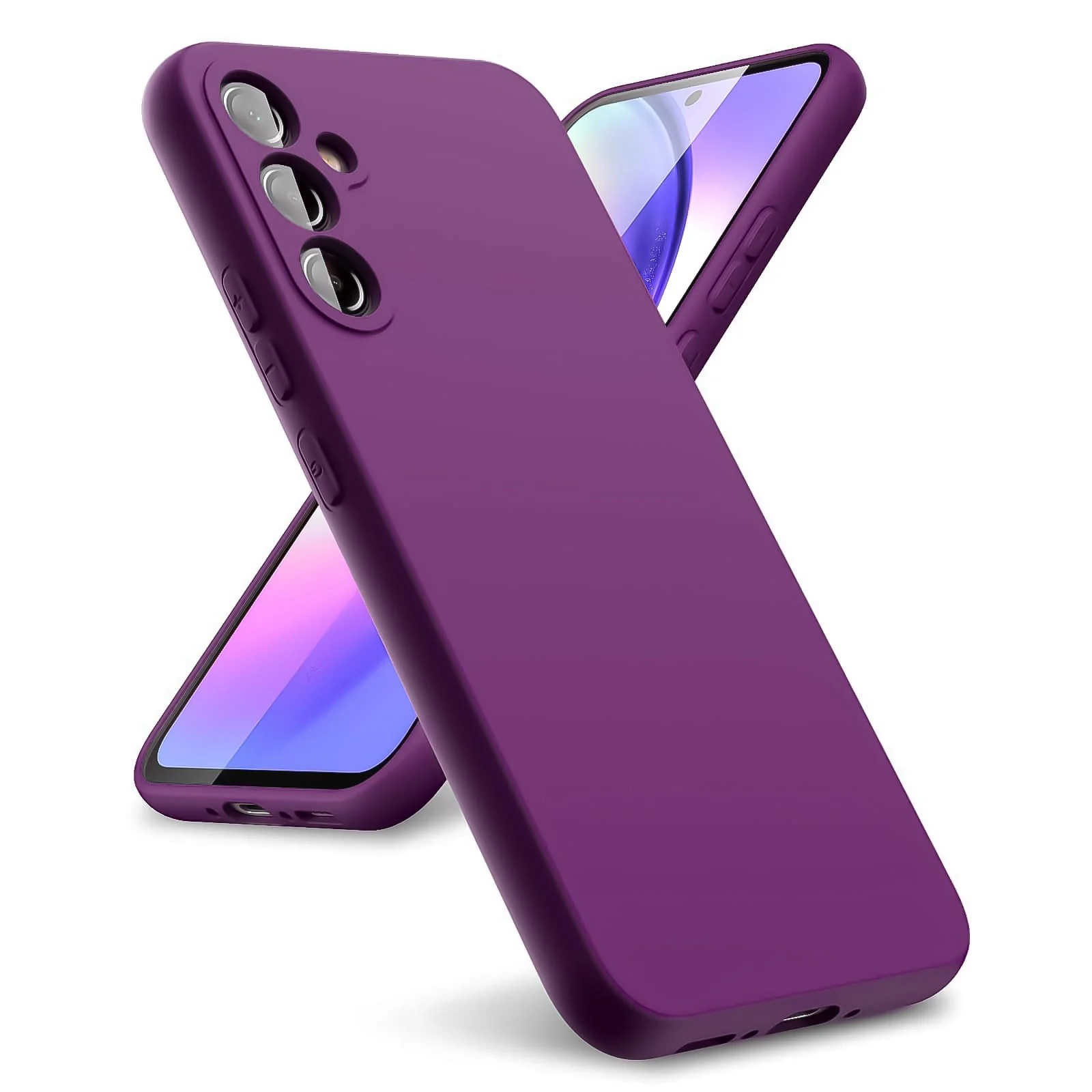DL3 Mobilak Silicone Protective Case for Samsung Galaxy A04s / A13 4G / A13 5G, Shock-absorbing protection, Scratch-resistant surface, Soft microfiber lining - Violet