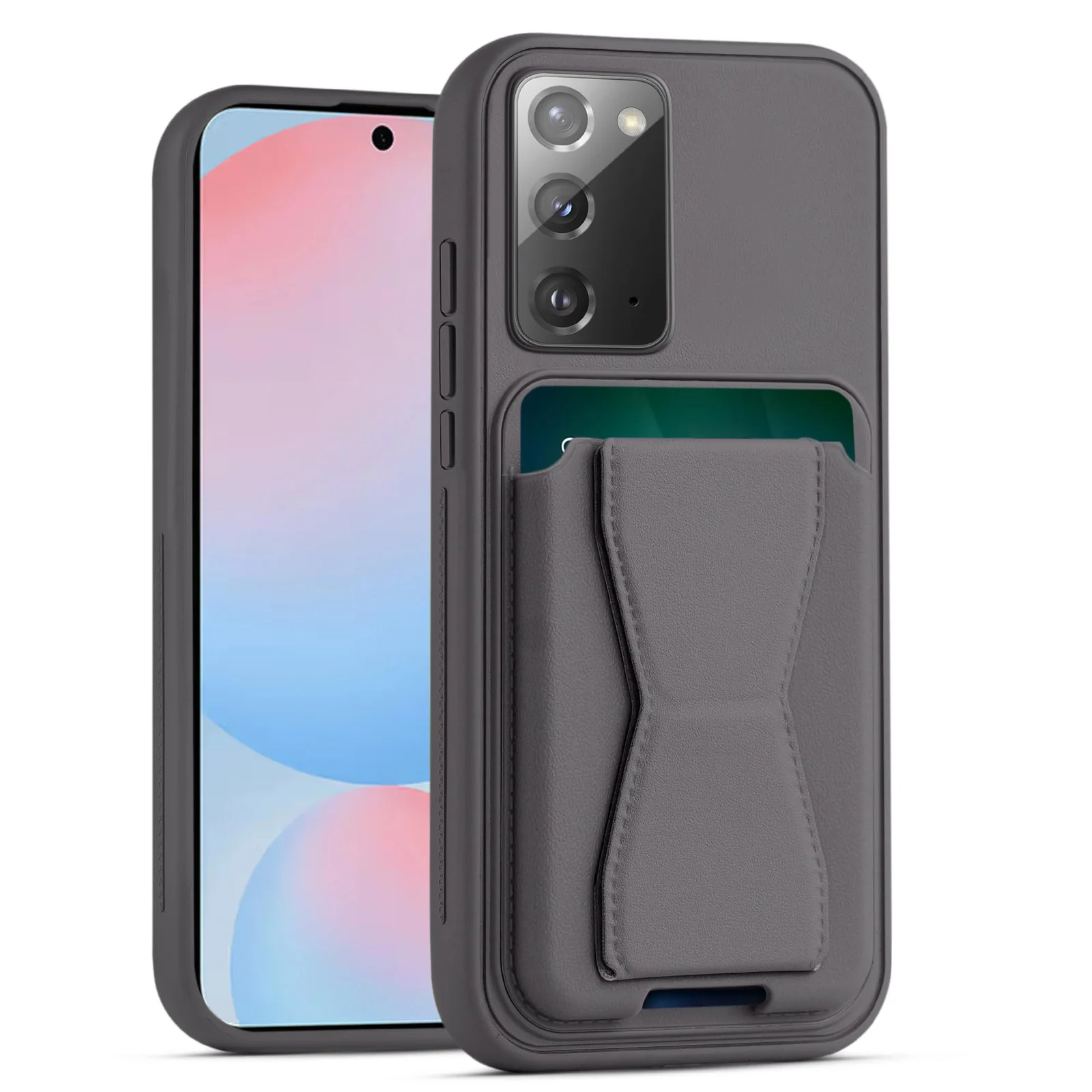 DL3 Mobilak Leather Wallet Case with Card Slot for Samsung Galaxy Note 20 5G with Camera Protection and Shockproof Design - Lavender Purple