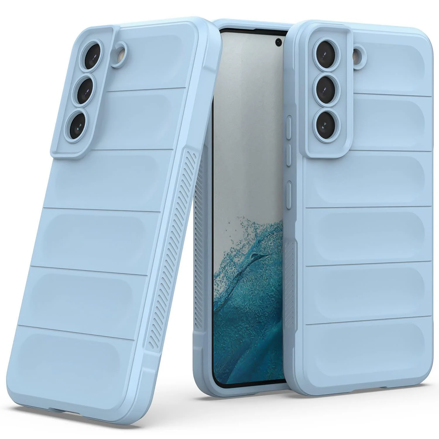 DL3 Mobilak Rugged Protective Case for Samsung Galaxy S21 FE, Camera protection, Shock-absorbing protection, Non-slip grip - Baby Blue