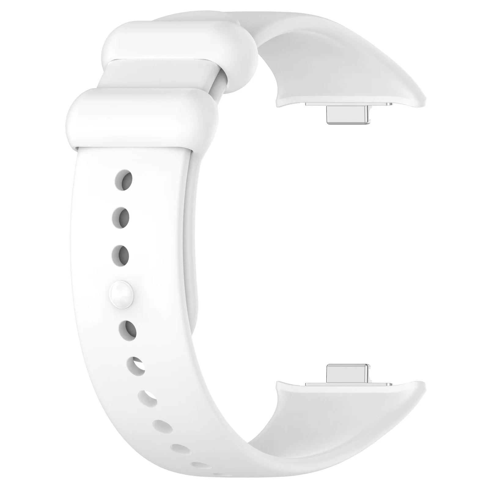 DL3 Mobilak Sport Strap Compatible with Xiaomi Redmi Watch 4/ Xiaomi Band 8 pro, Soft Silicone Sports Wristband for Men Women, Double Ring Adjustable Replacement - White