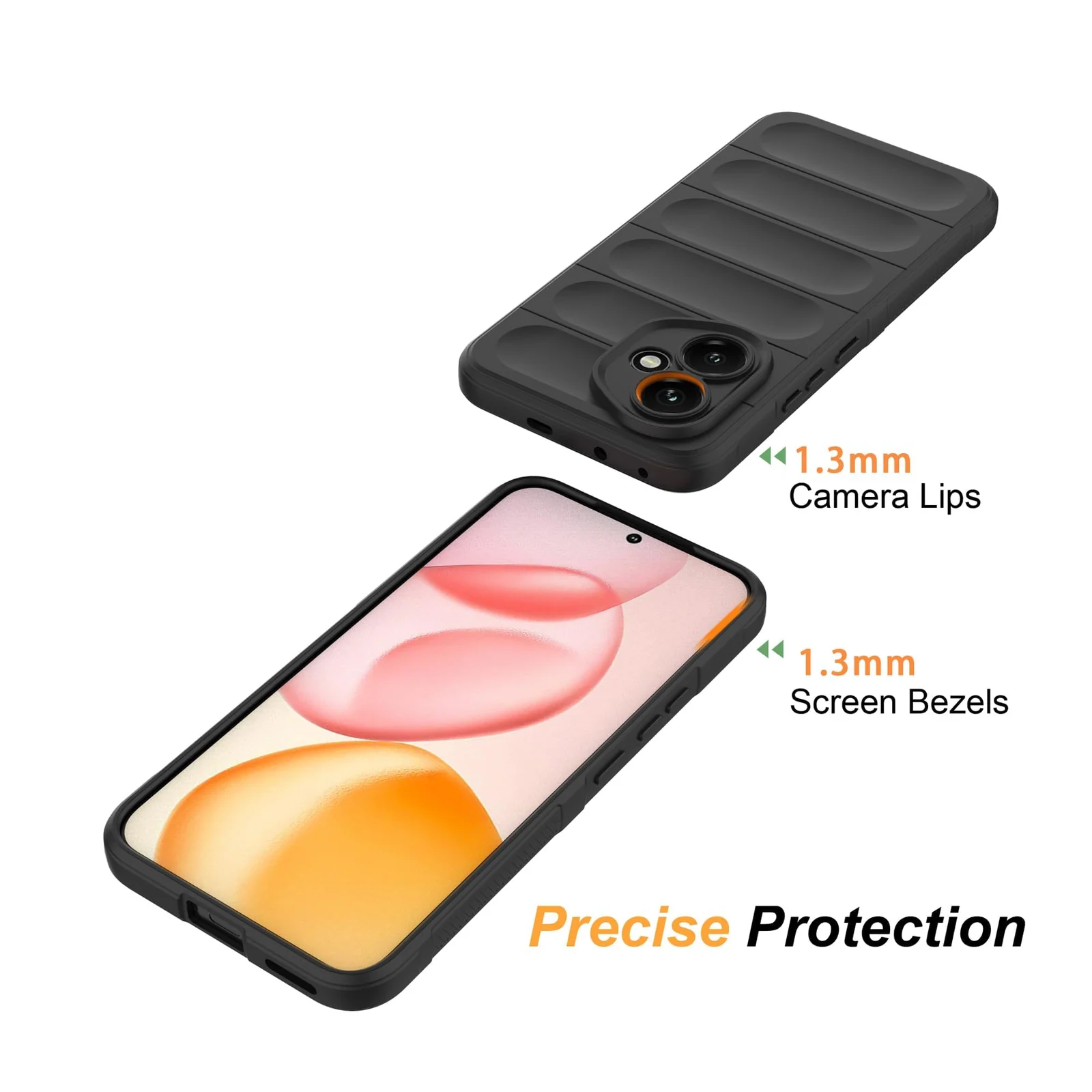 DL3 Mobilak Soft Silicone Protective Case for Honor 400 5G with Camera Protection and Shockproof Design - Dark Gray