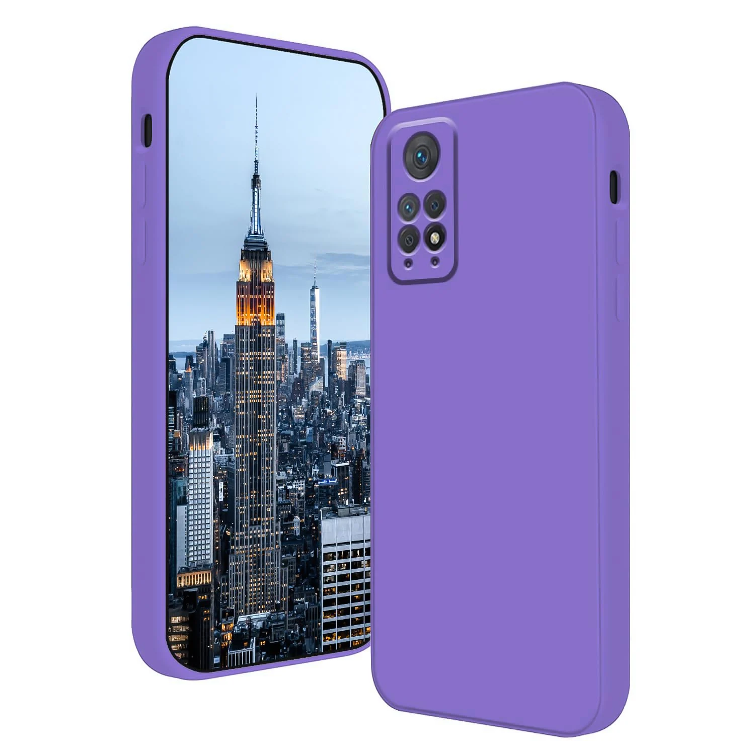 DL3 Mobilak Liquid Silicone Protective Case for Xiaomi Redmi Note 12 Pro 4G / Redmi Note 11 Pro 4G&5G with Microfiber Lining and Shockproof Design - Purple