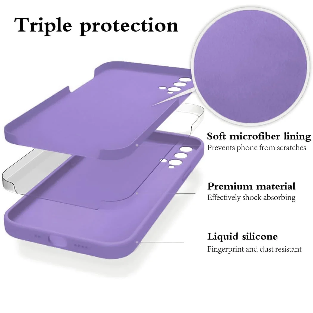 DL3 Mobilak Huawei nova 5T Case, Soft Flexible Liquid Silicone Gel Rubber Bumper Cover, Full Body Shockproof Protective Phone Case - Light Purple