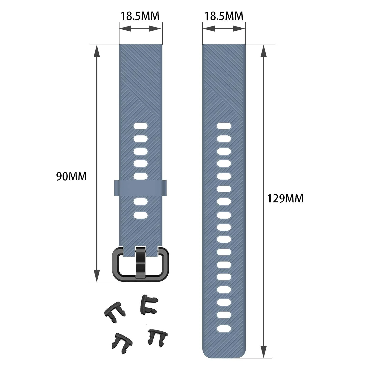 DL3 Mobilak Strap Compatible with Huawei Band 4 Pro/Huawei Band 3 Pro/Huawei Band 3, Soft Silicone Sports Bracelet for Huawei Band 4 Pro/Band 3 Pro/Band3 - Rock Blue