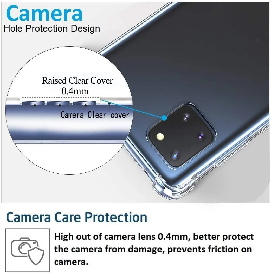 DL3 MOBILAK Clear Soft TPU Phone Case for Samsung Galaxy Note 10 Lite - Clear