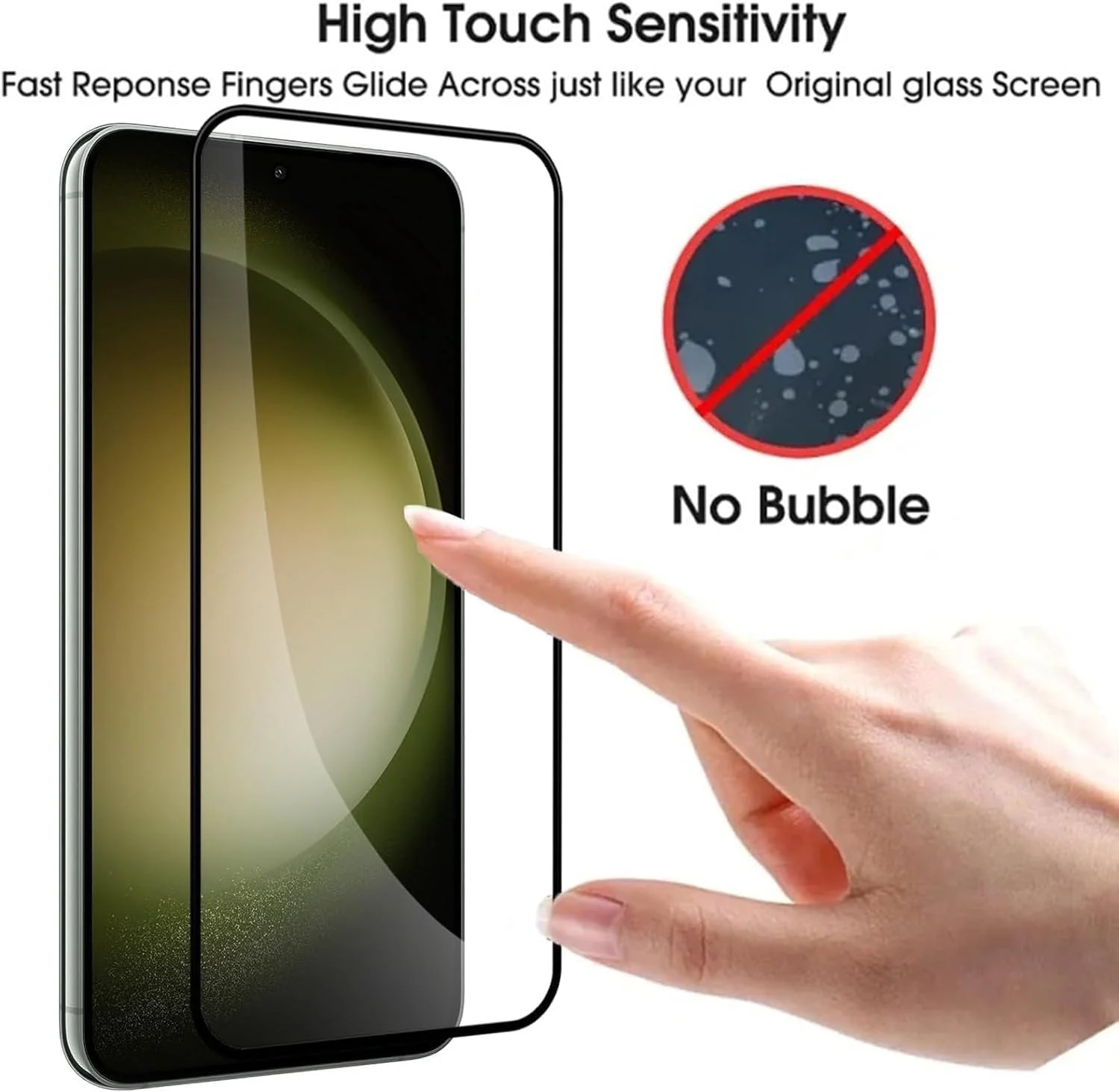 DL3 Mobilak 5D Curved Full Glass Screen Protector For Samsung Galaxy S24 Plus Frame Protector - Black