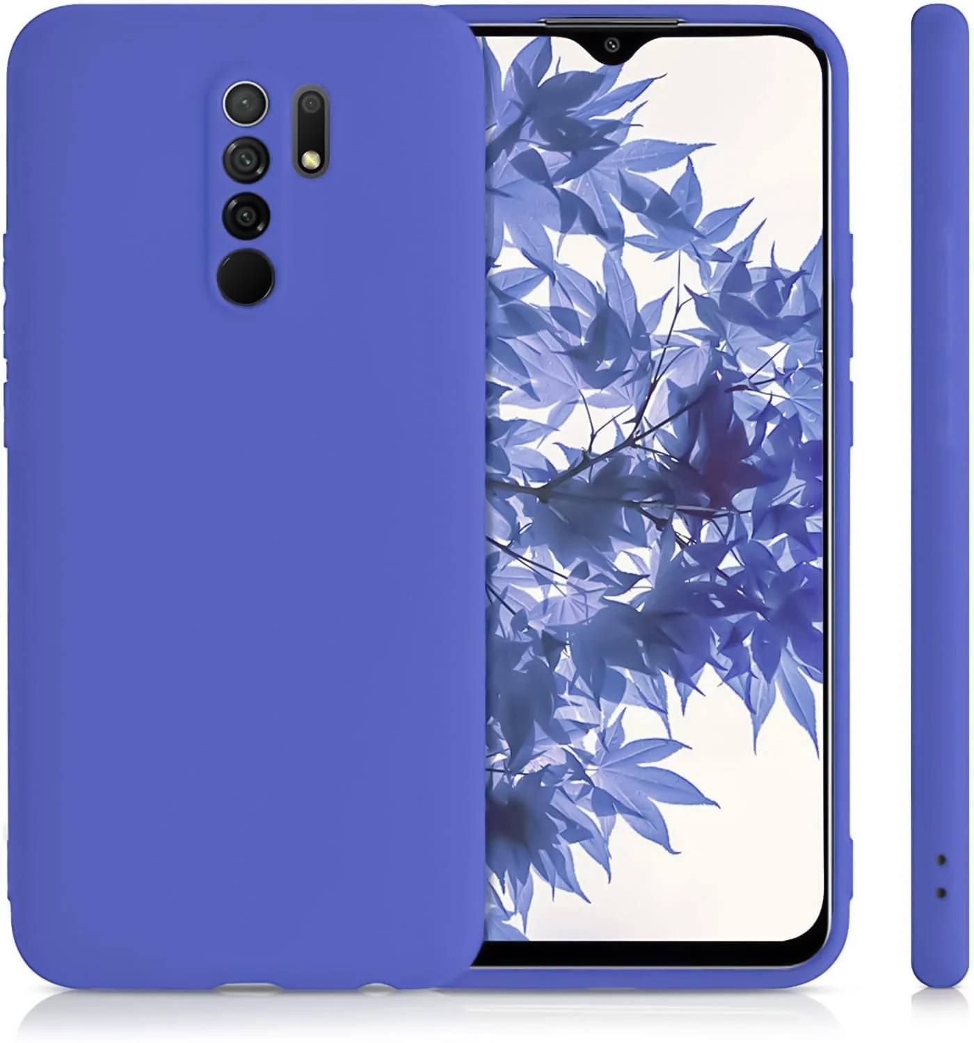 DL3 Mobilak Compatible with Xiaomi Redmi Note 8 Pro Case, Liquid Silicone Case, Full Body Camera Protective Cover, Shockproof, Slim Phone Case, Soft Microfiber Lining - Light Blue