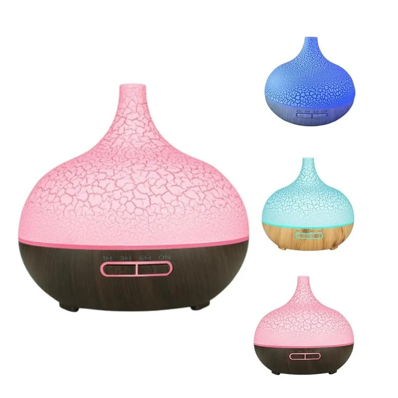 Mobigon Essential Oil Diffuser, Aromatherapy Diffuser 500ml with Remote Control, 4 Timer & Auto-Off Safety Switch, 7 Color LED Lights Mode, 10 Hours Quiet Humidifier for Bedroom - F.Dark Woody